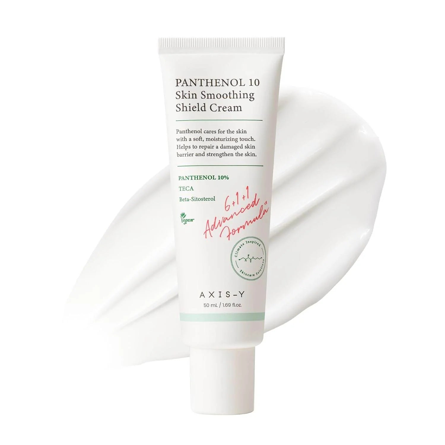 Tube of Panthenol 10 Skin Smoothing Shield Cream on a white background