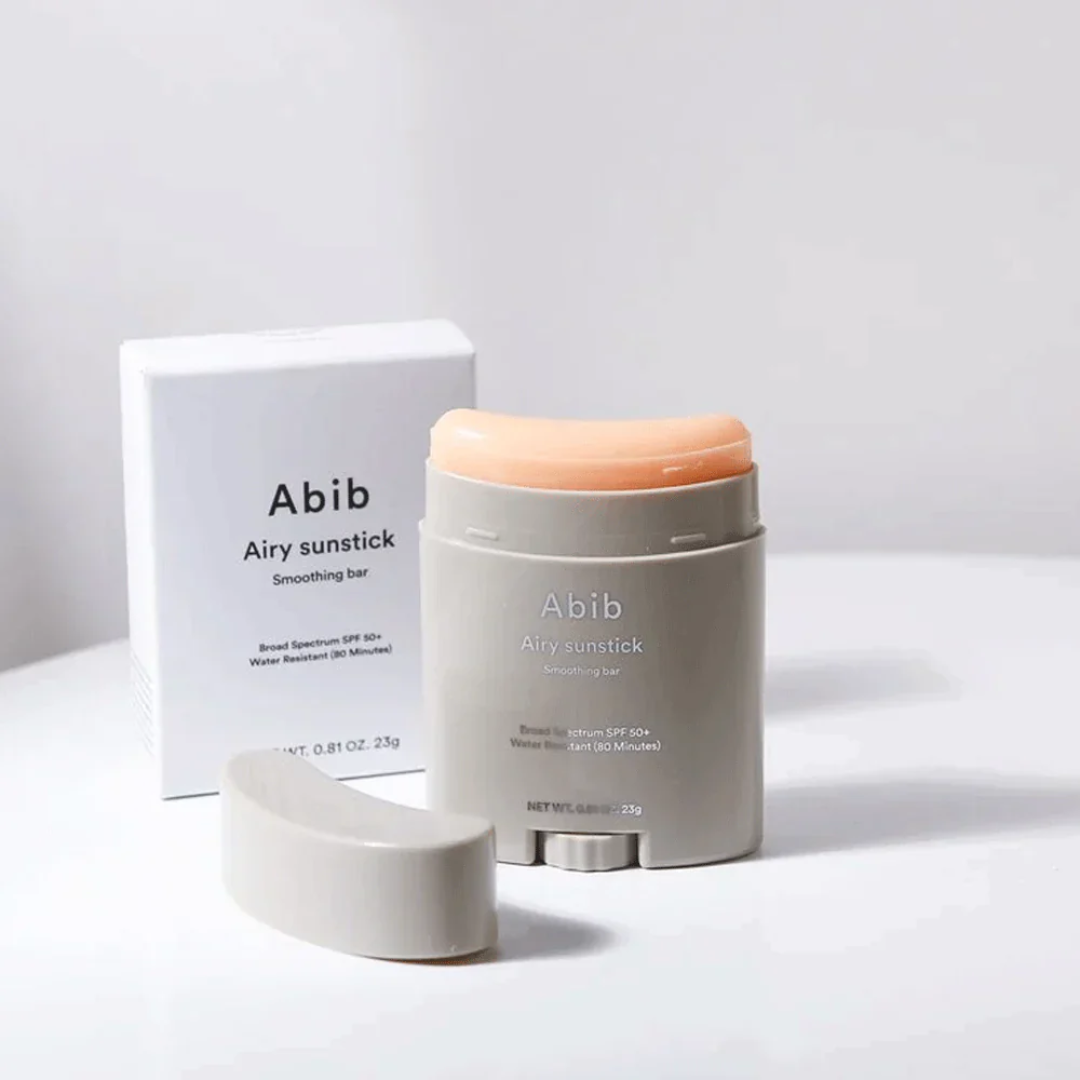 Abib Airy sunstick with packaging on a white background