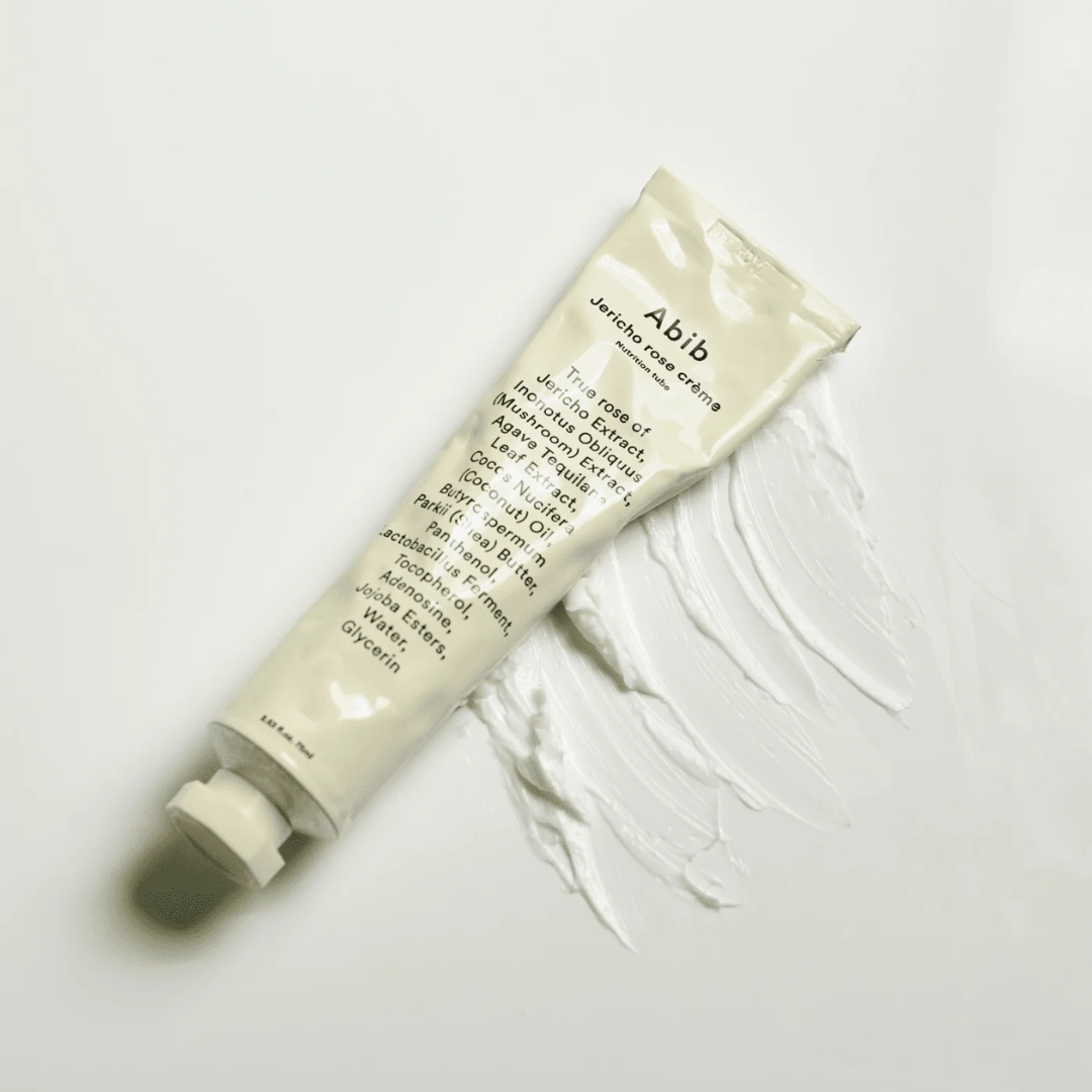 Tube of Abib cream on a white background