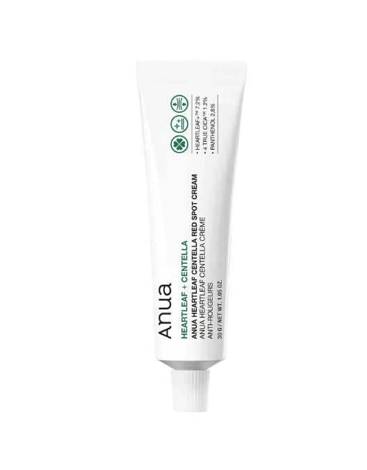 White skincare tube labeled 'ANUA' on a white background