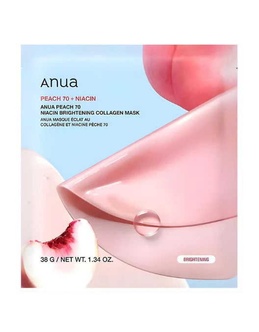 Anua Peach mask packaging on a white background