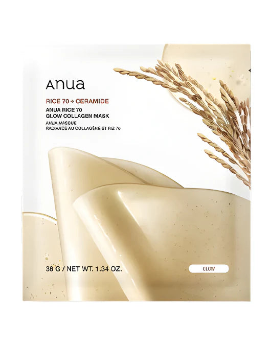 Anua collagen mask package on a white background
