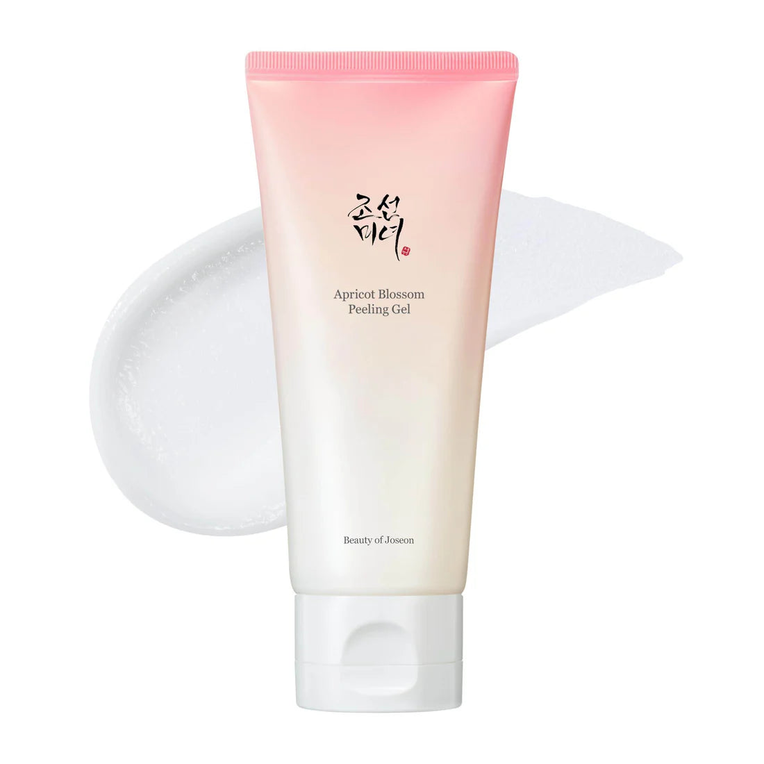 Beauty of Joseon Peeling gel bottle with gel swatch on a white background