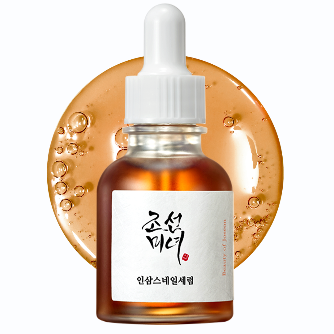Bottle of skincare serum with dropper on a white background