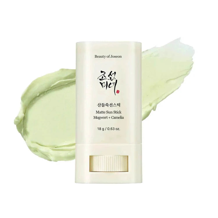 Sun Stick with green swatch on a white background
