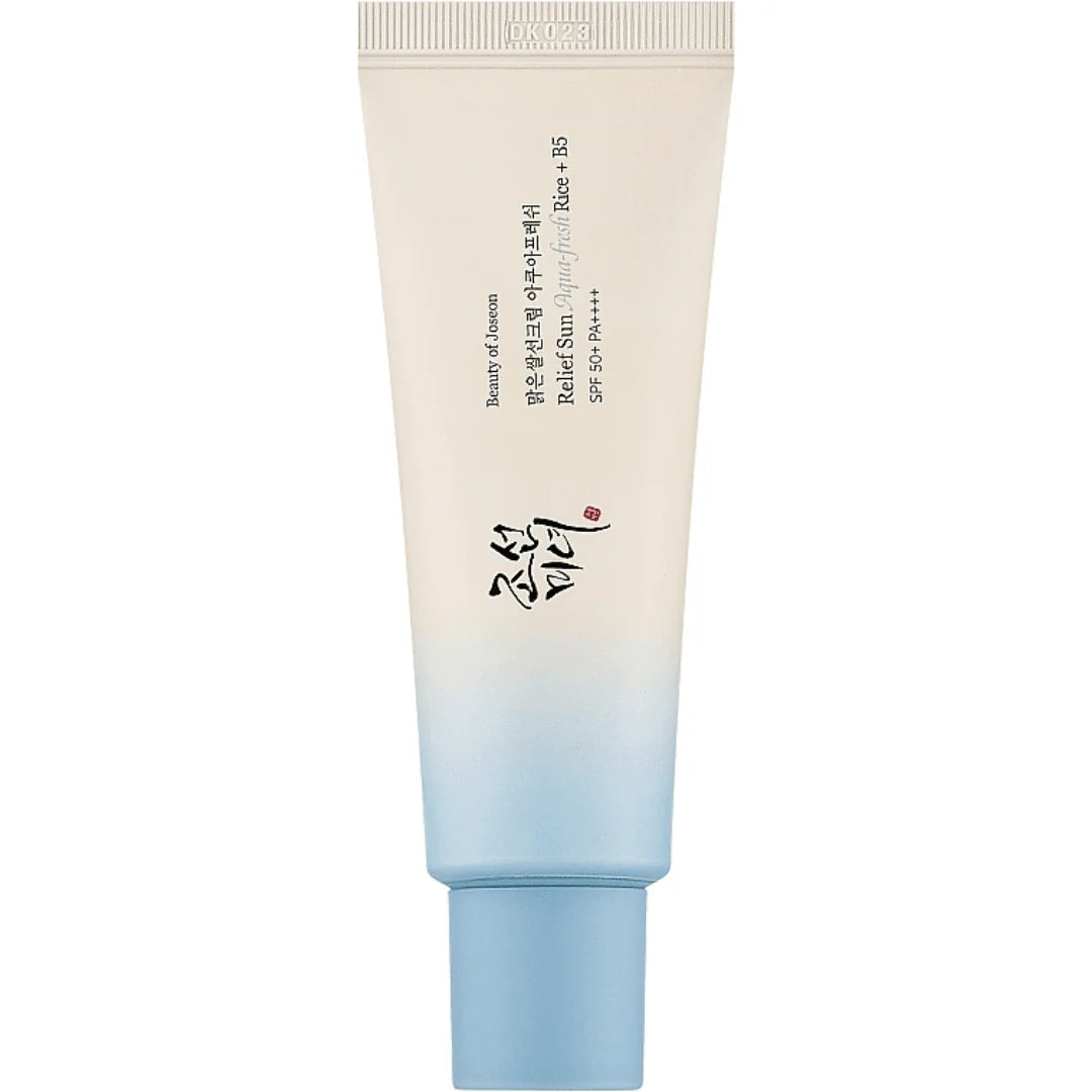 Tube of skincare product with gradient design on a white background