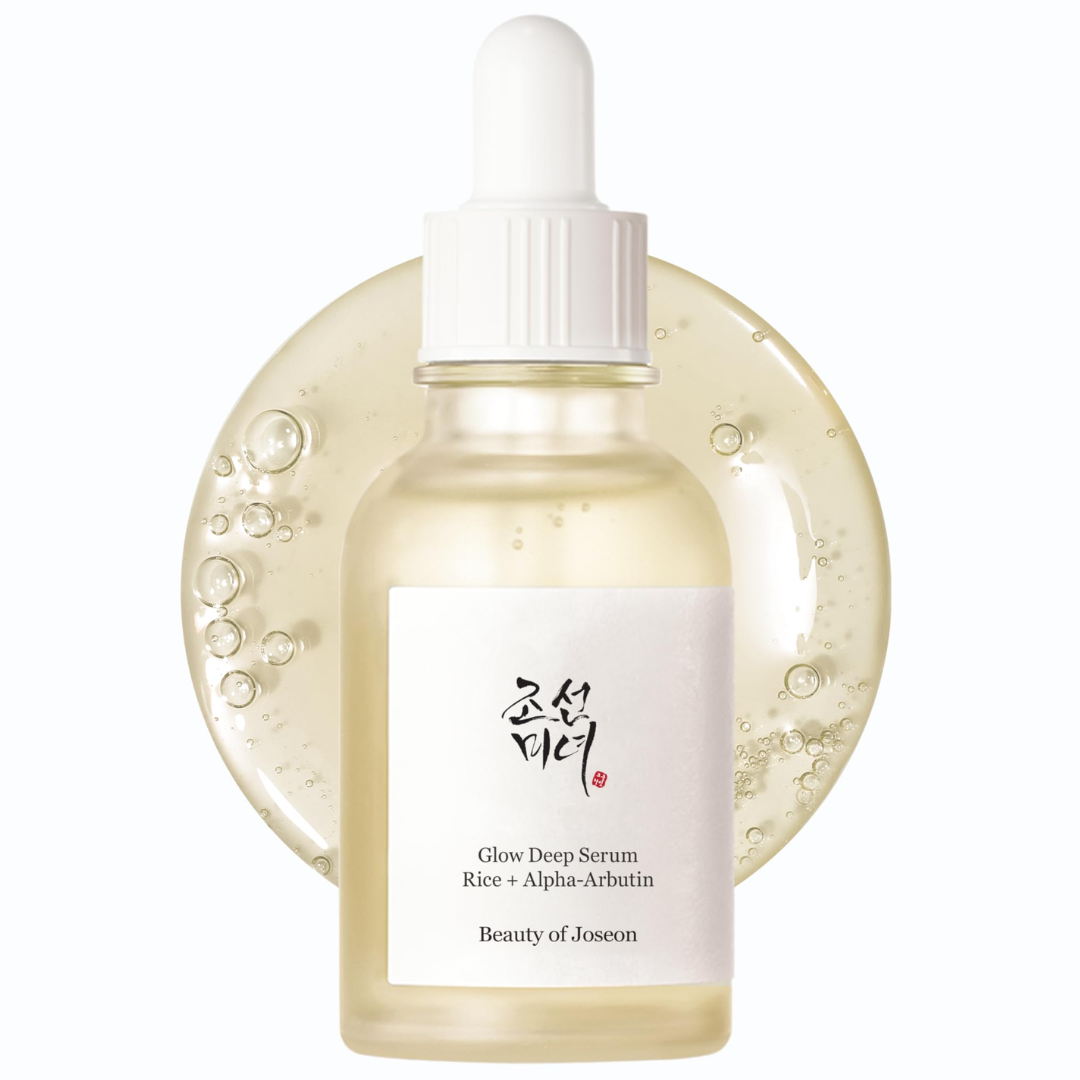 Beauty serum bottle with dropper on a white background
