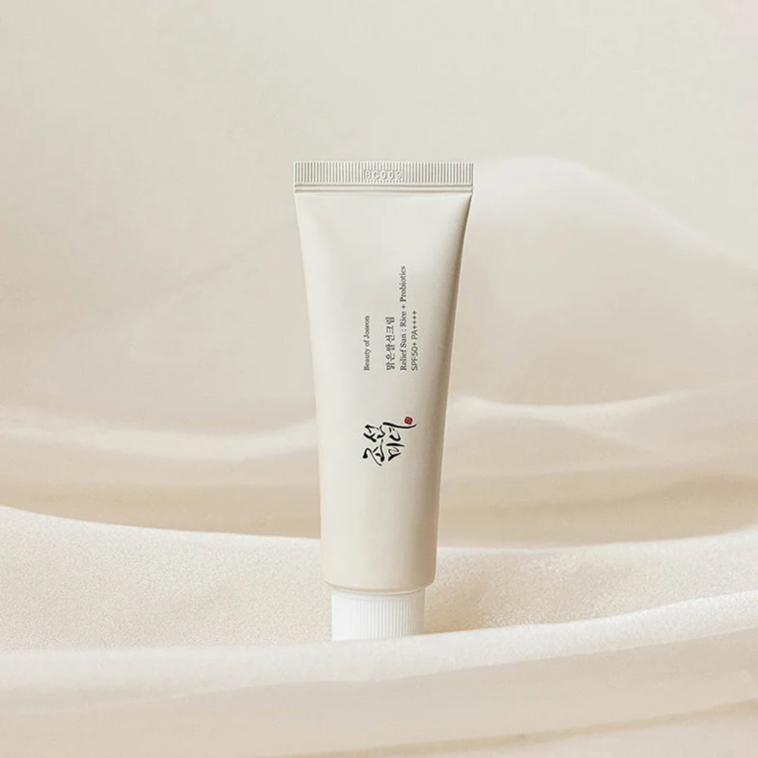 Skincare tube on a soft beige background
