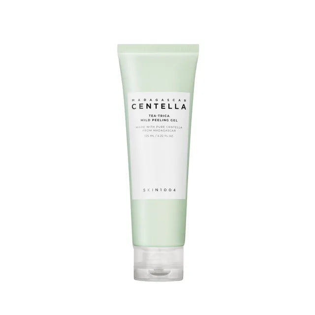 Skincare tube labeled 'Madagascan Centella' on a white background