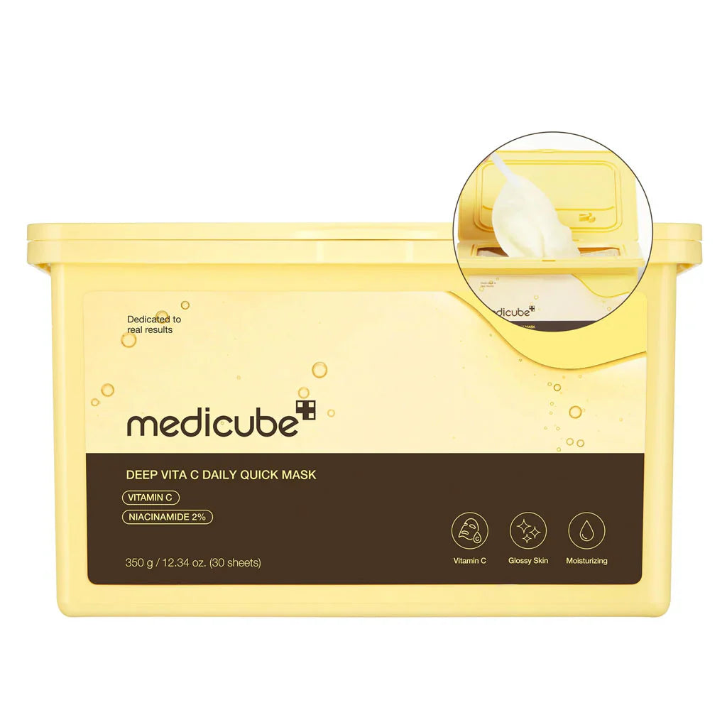 Medicube Deep Vita C Daily Quick Mask packaging on a white background