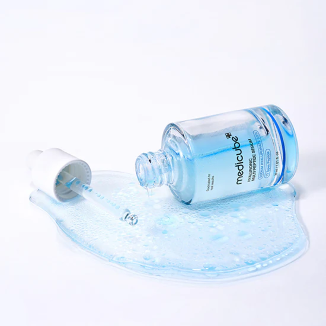 Medicube serum bottle with dropper on a white background