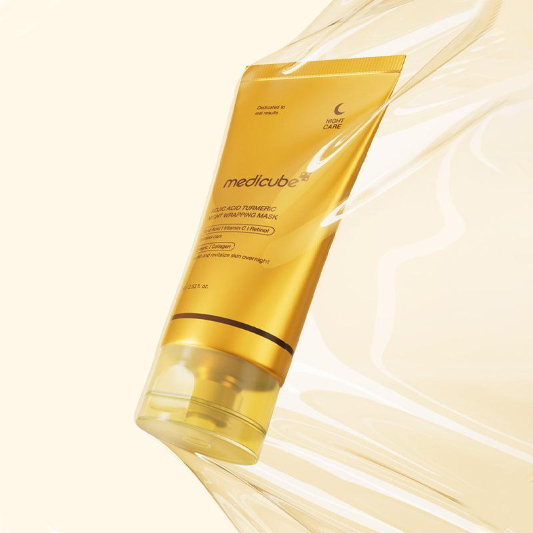 Medicube skincare product on a beige background