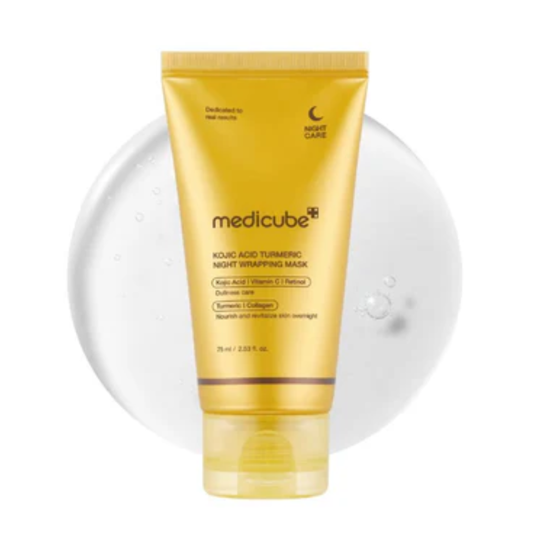 Medicube facial mask tube on a white background