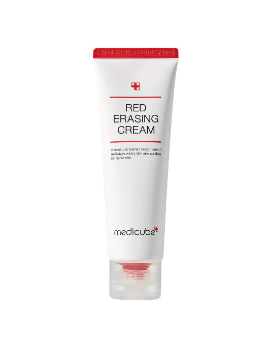 Tube of Red Erasing Cream by Medicube on a white background
