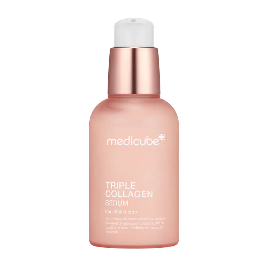 Medicube Triple Collagen Serum bottle on a white background