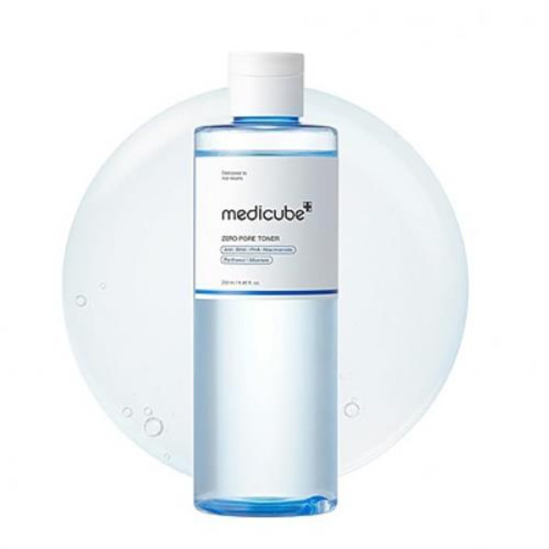 Medicube toner bottle on a white background