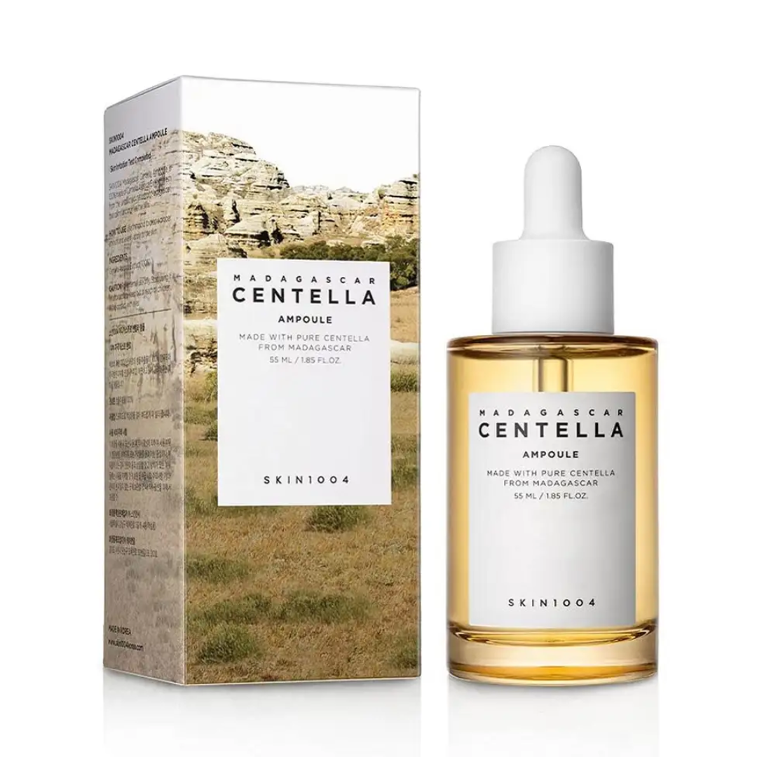 Madagascar Centella Ampoule bottle and packaging on a white background