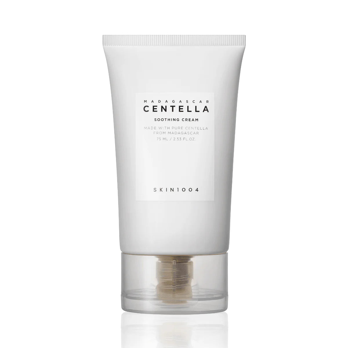 Skincare tube labeled 'Madagascar Centella' on a white background