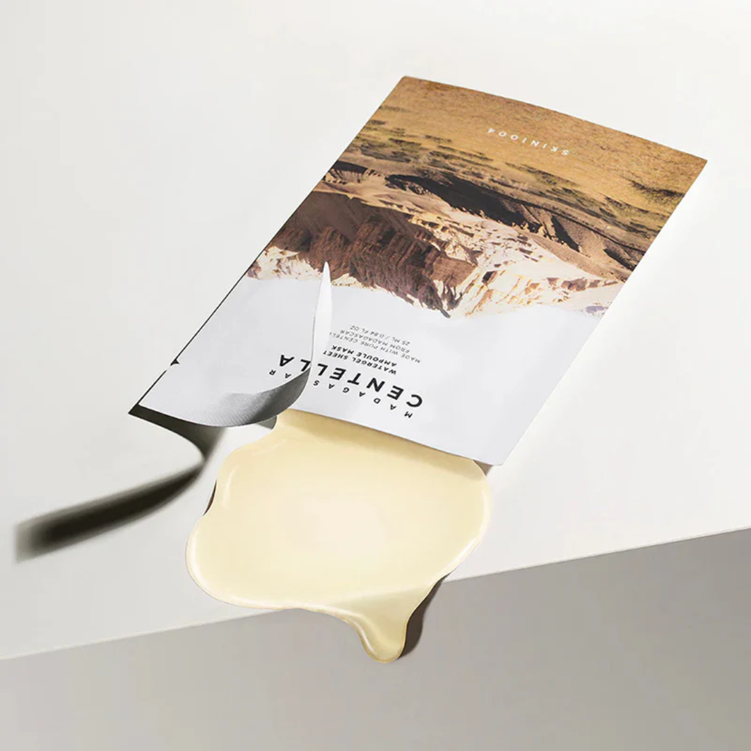 Ice cream bar with Centella label on a white background