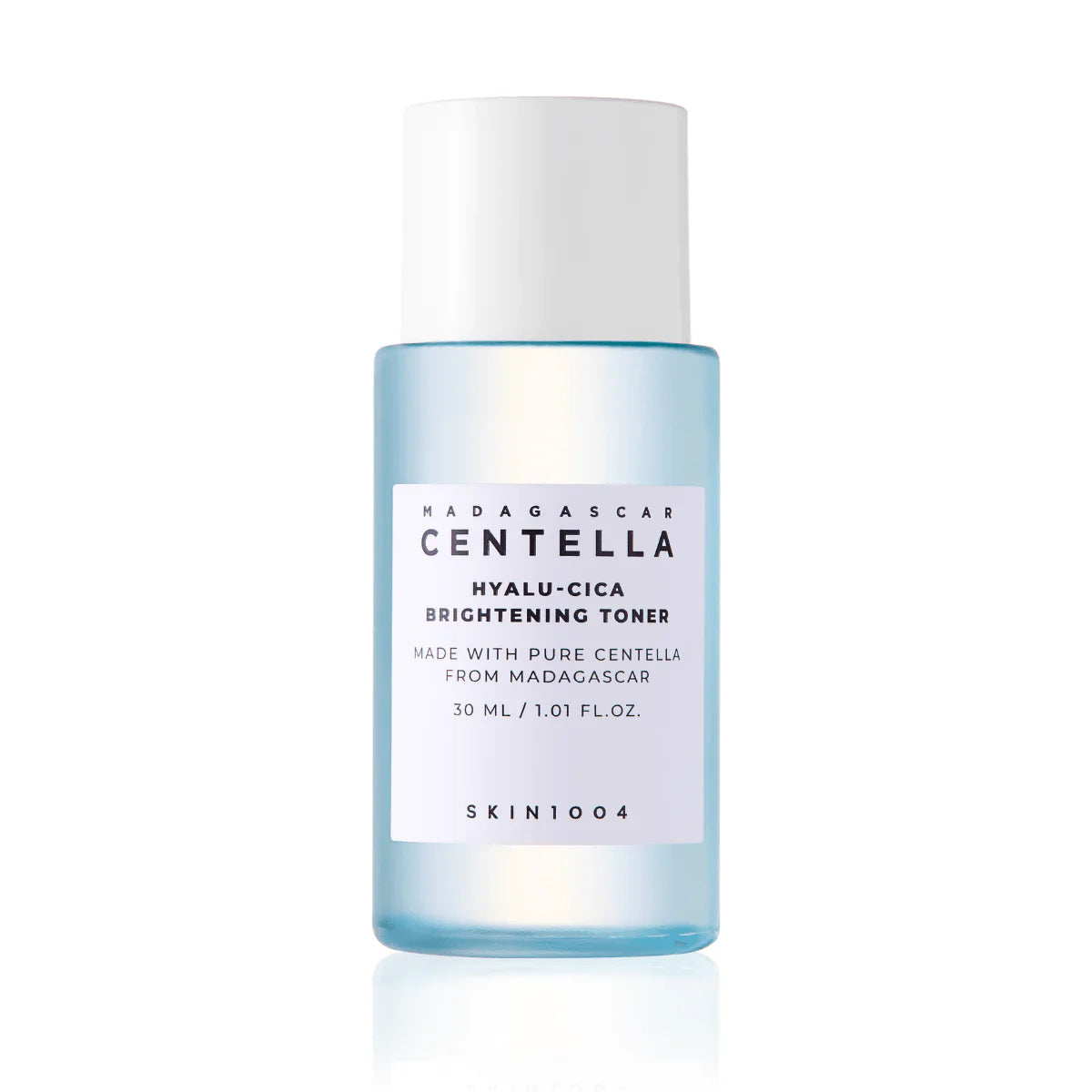 Skint004 Madagascar Centella Hyalu-Cica Brightening Toner bottle on a white background