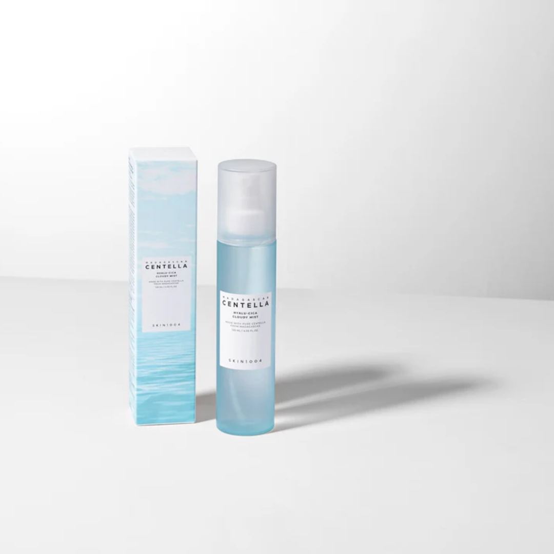 Skincare product with packaging on a white background