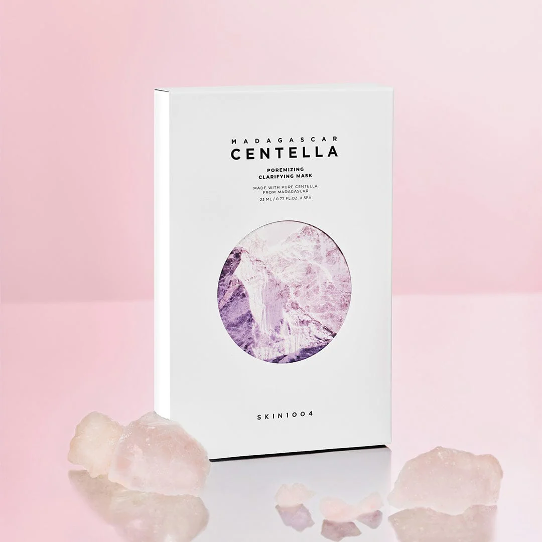 SKIN1004 Madagascar Centella packaging on a pink background