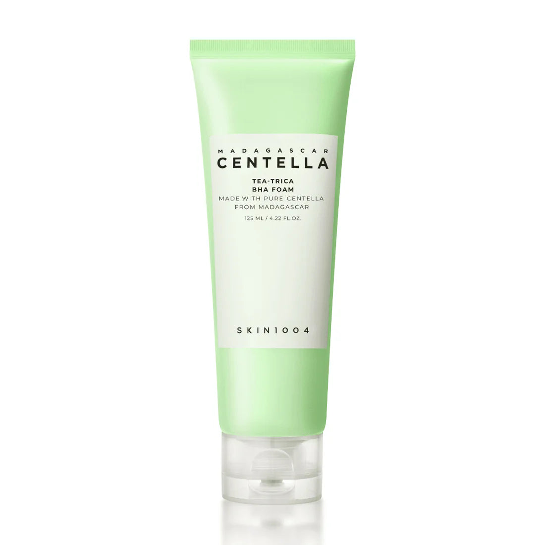 Green skincare product tube labeled 'Mandragora Centella' on a white background