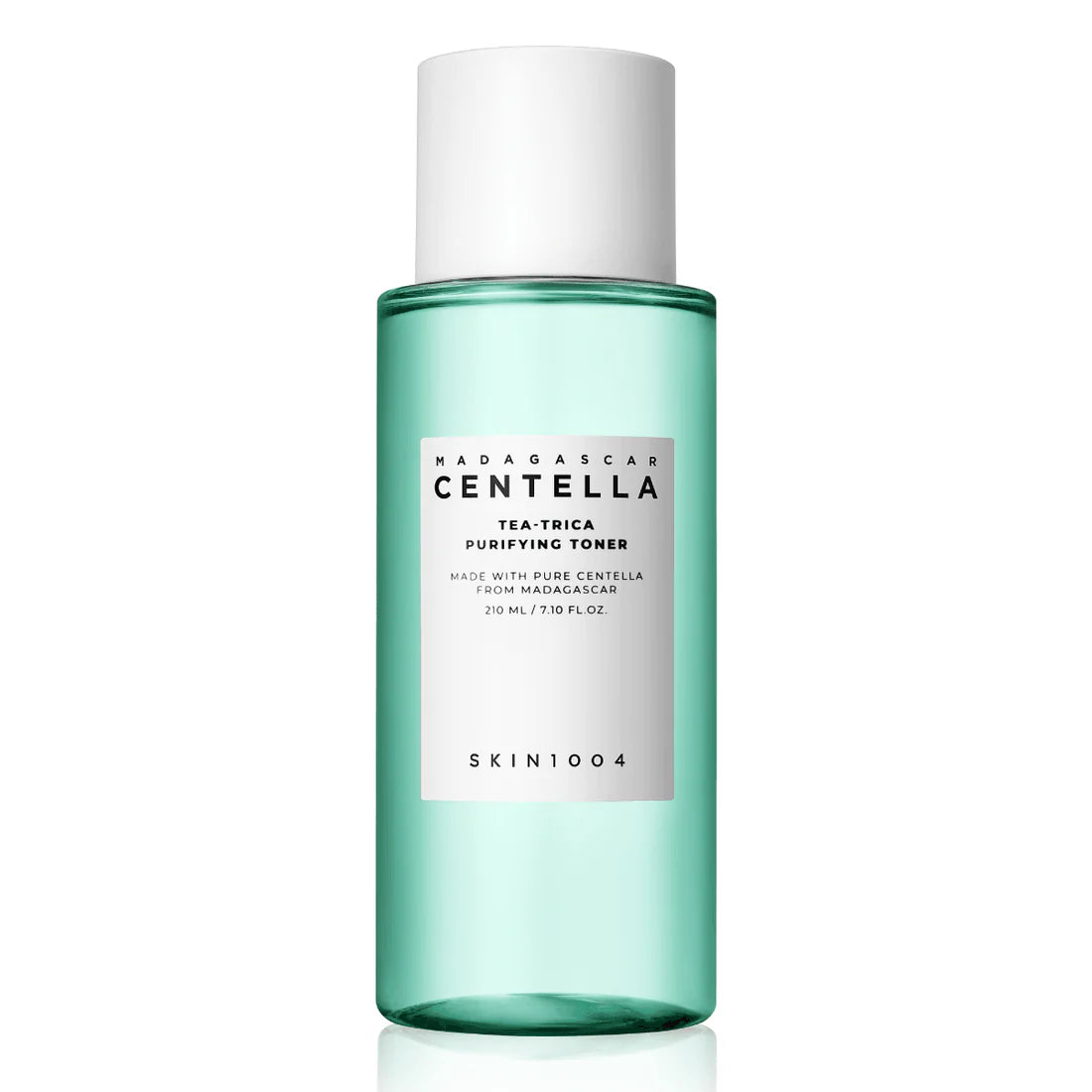 Skincare bottle labeled 'Madagascar Centella' on a white background