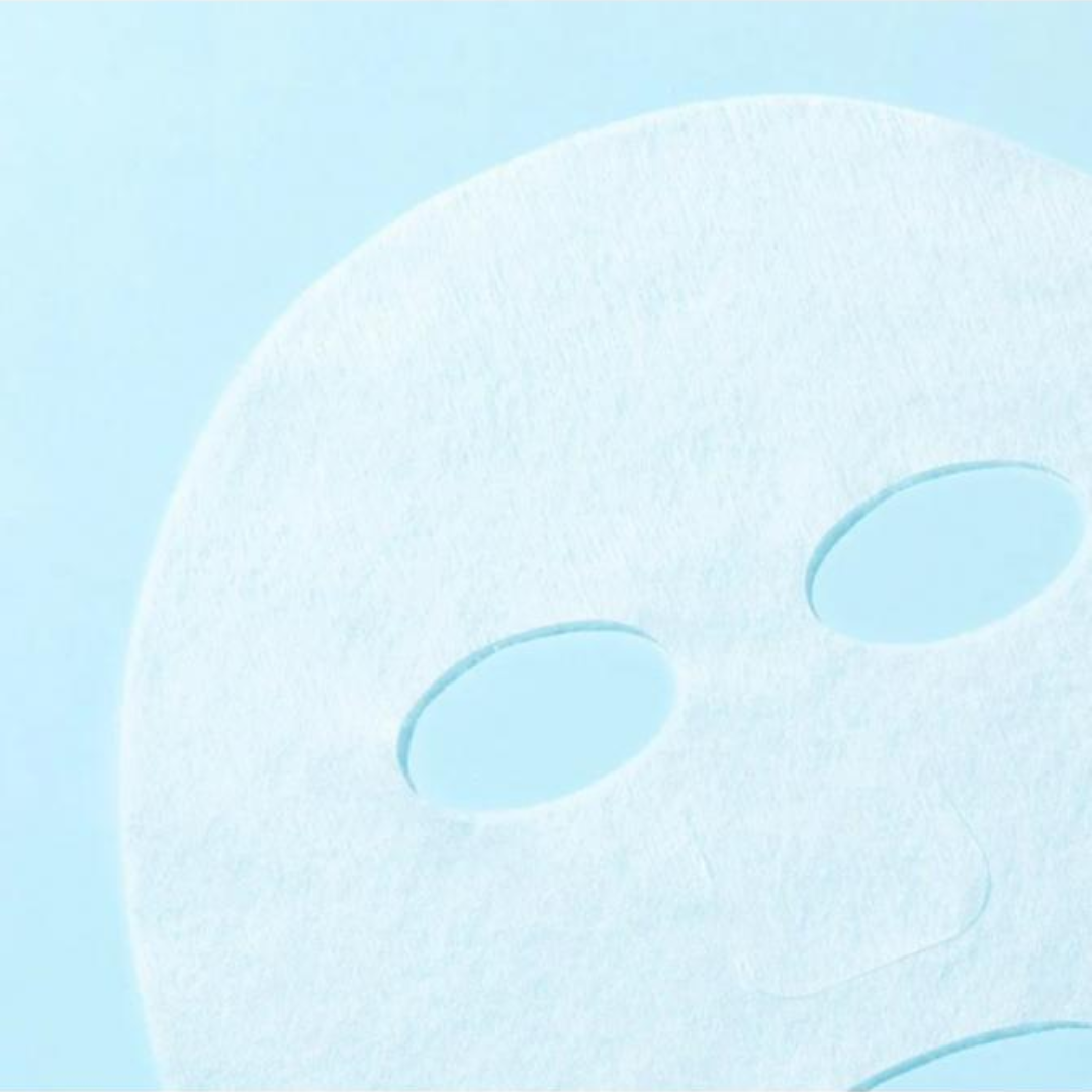 Round, light blue object on a light blue background