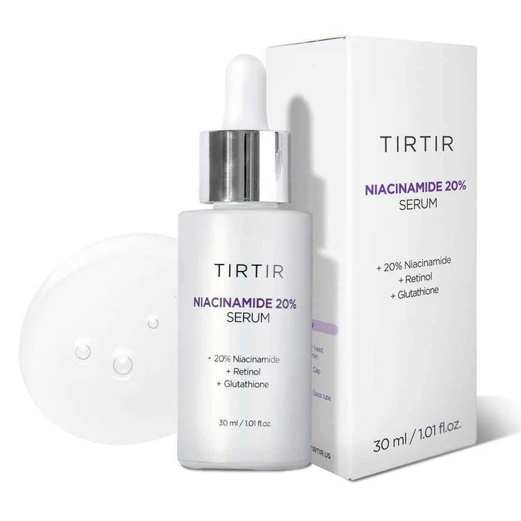 TIRTIR Niacinamide 20% Serum bottle and packaging on a white background