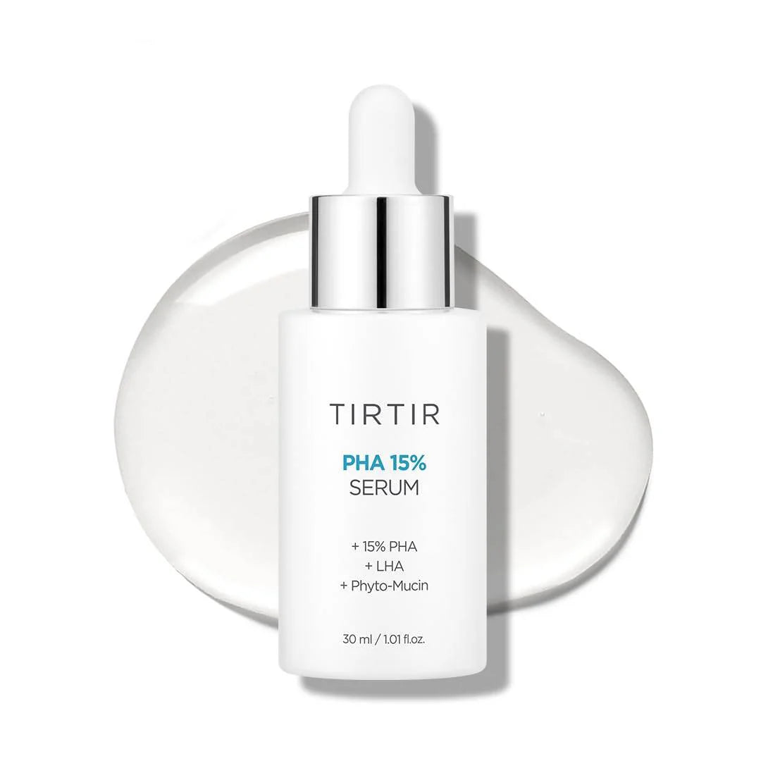 TIRTIR PHA 15% Serum bottle with dropper on a white background